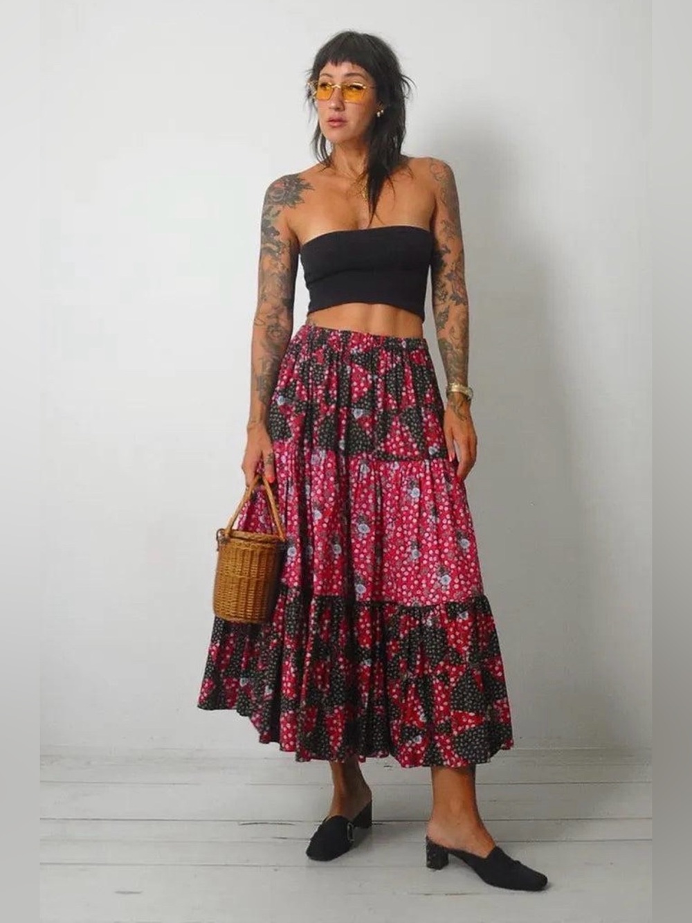 Notations Boho Tiered Maxi Skirt – Size L - Picture 6 of 6
